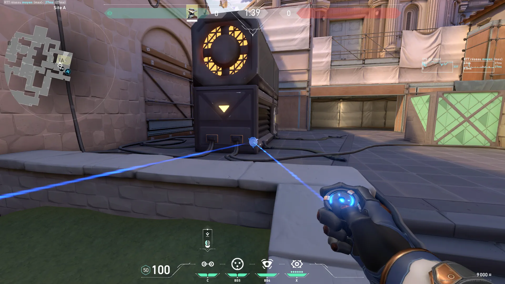 Cypher Trapwire on Ascent Defense Site A — step 3 of 8: Aim — line up the shot