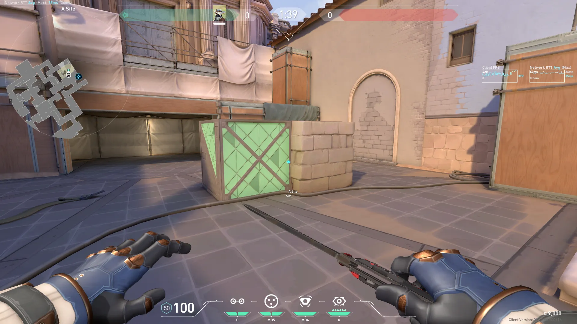 Cypher Trapwire on Ascent Defense Site A — step 5 of 8: Aim — line up the shot