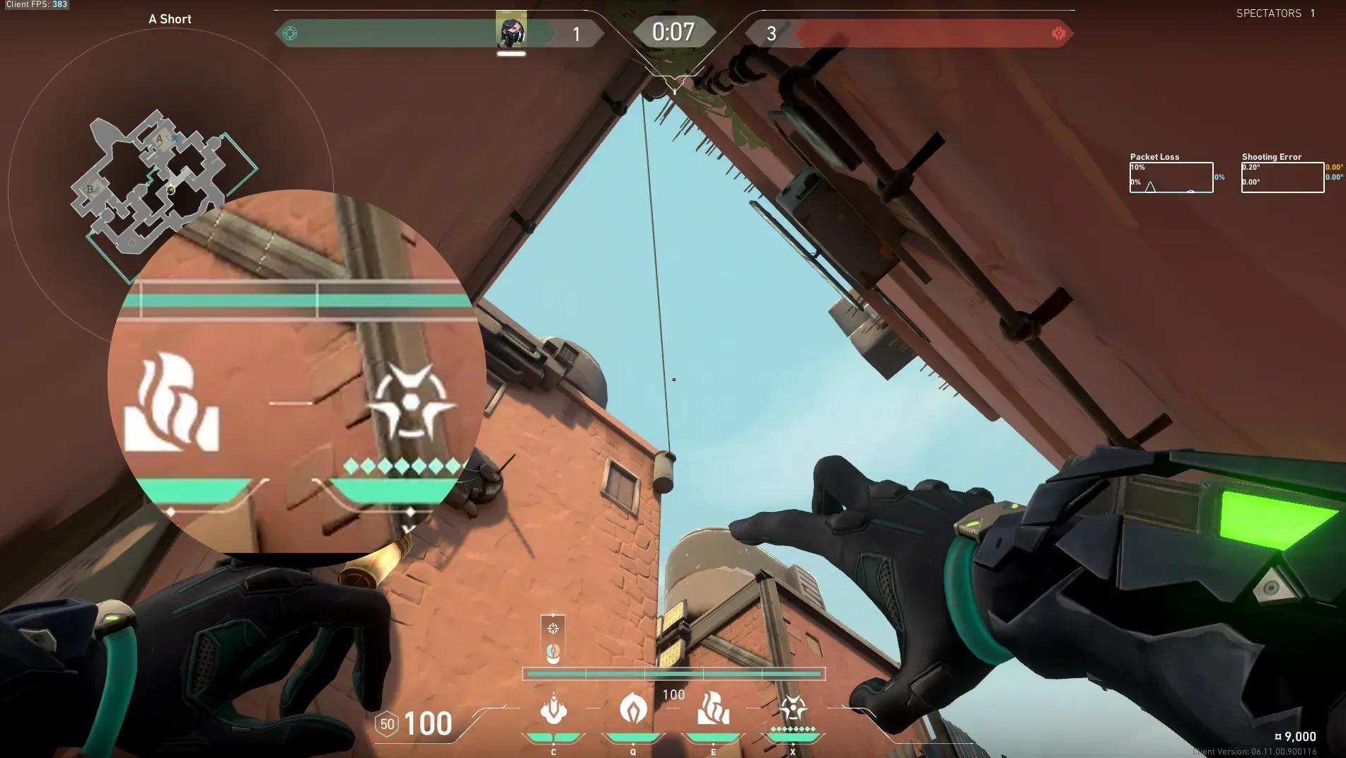 Viper Snake Bite on Bind Attack Site A — step 2 of 3: Aim — line up the shot
