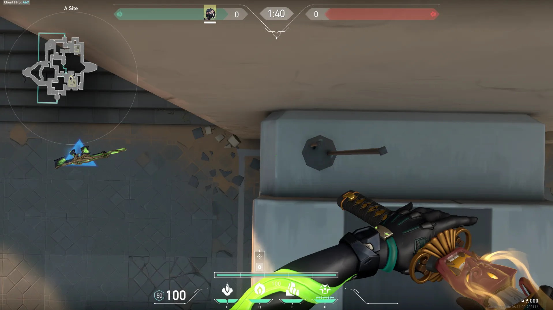 Viper Vipers Pit on Bind Defense Site A — step 2 of 7: Aim — line up the shot