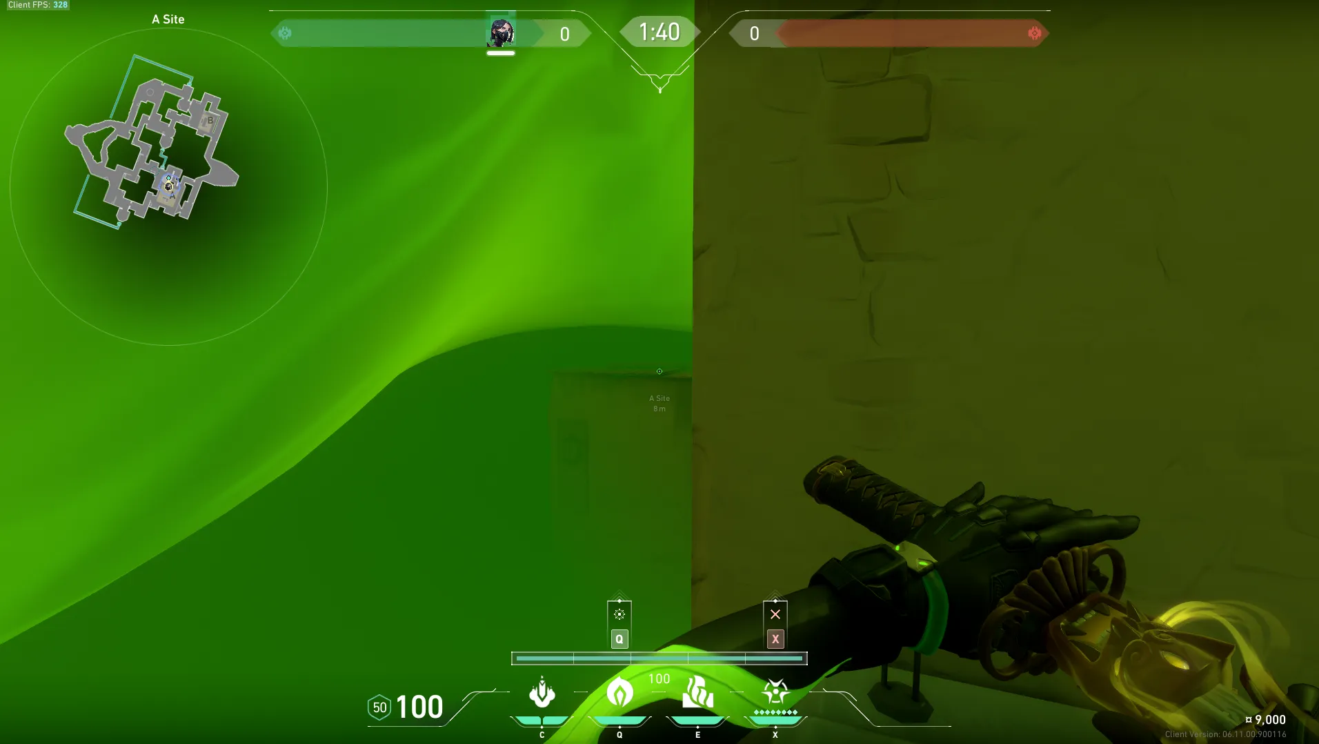 Viper Vipers Pit on Bind Defense Site A — step 5 of 7: Aim — line up the shot