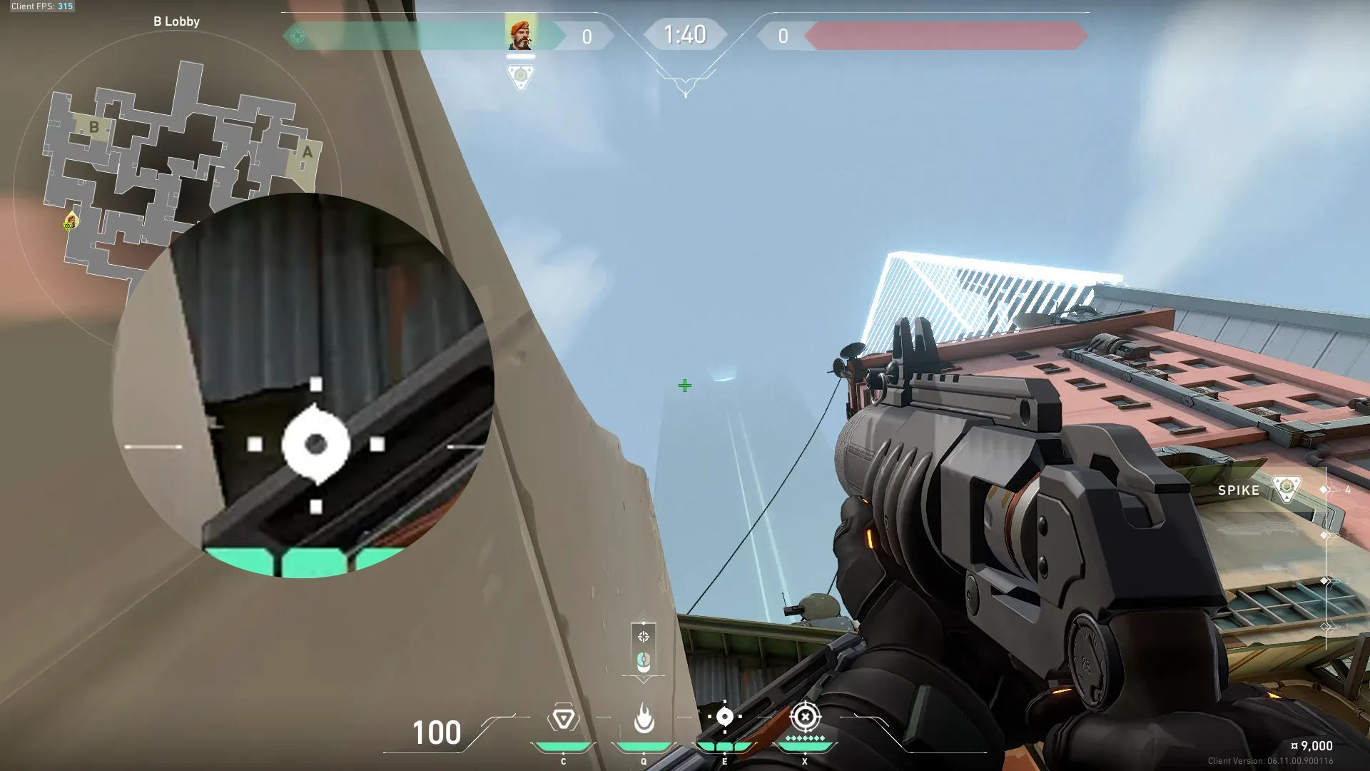 Brimstone Incendiary on Split Attack Site B — step 2 of 3: Aim — line up the shot