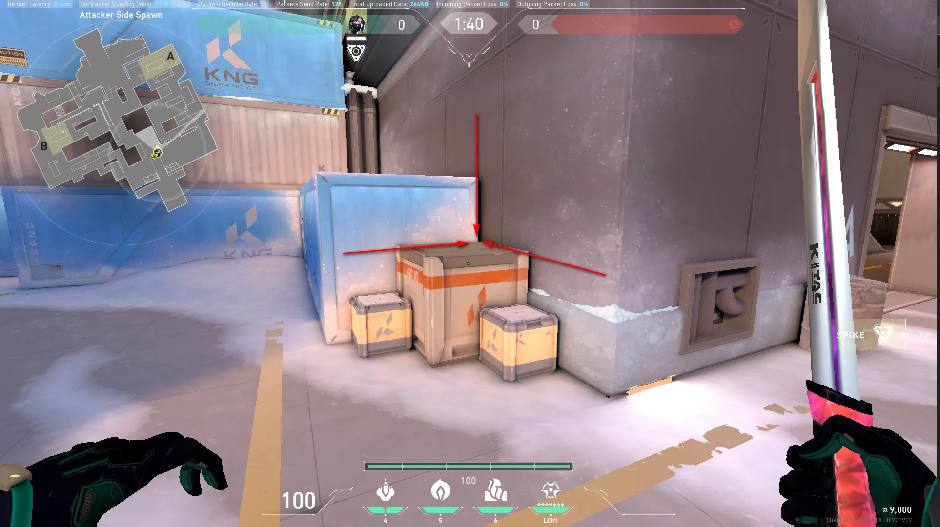 Viper Poison Cloud on Icebox Defense Mid — step 1 of 3: Position — where to stand