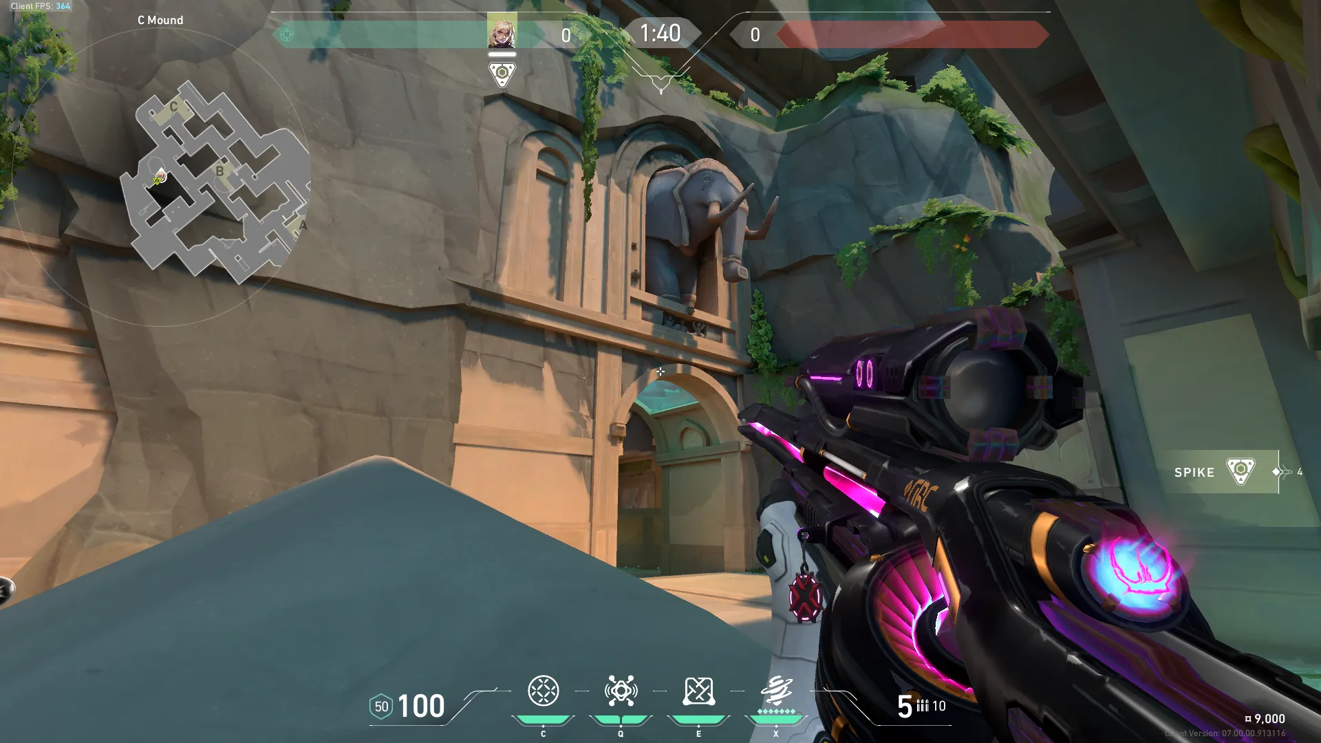 Deadlock GravNet on Lotus Attack Site C — step 2 of 3: Aim — line up the shot