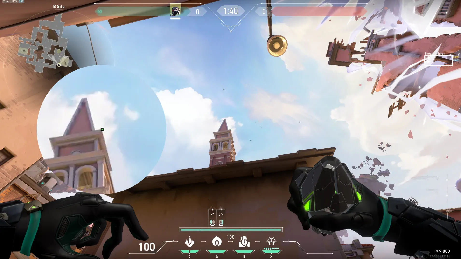 Viper Poison Cloud on Ascent Defense Site B — step 2 of 6: Aim — line up the shot