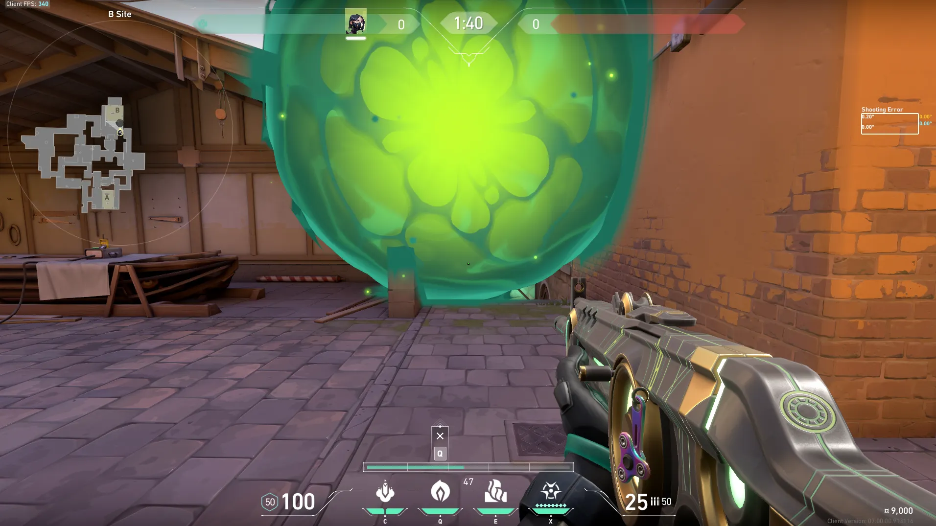 Viper Poison Cloud on Ascent Defense Site B — step 4 of 6: Aim — line up the shot