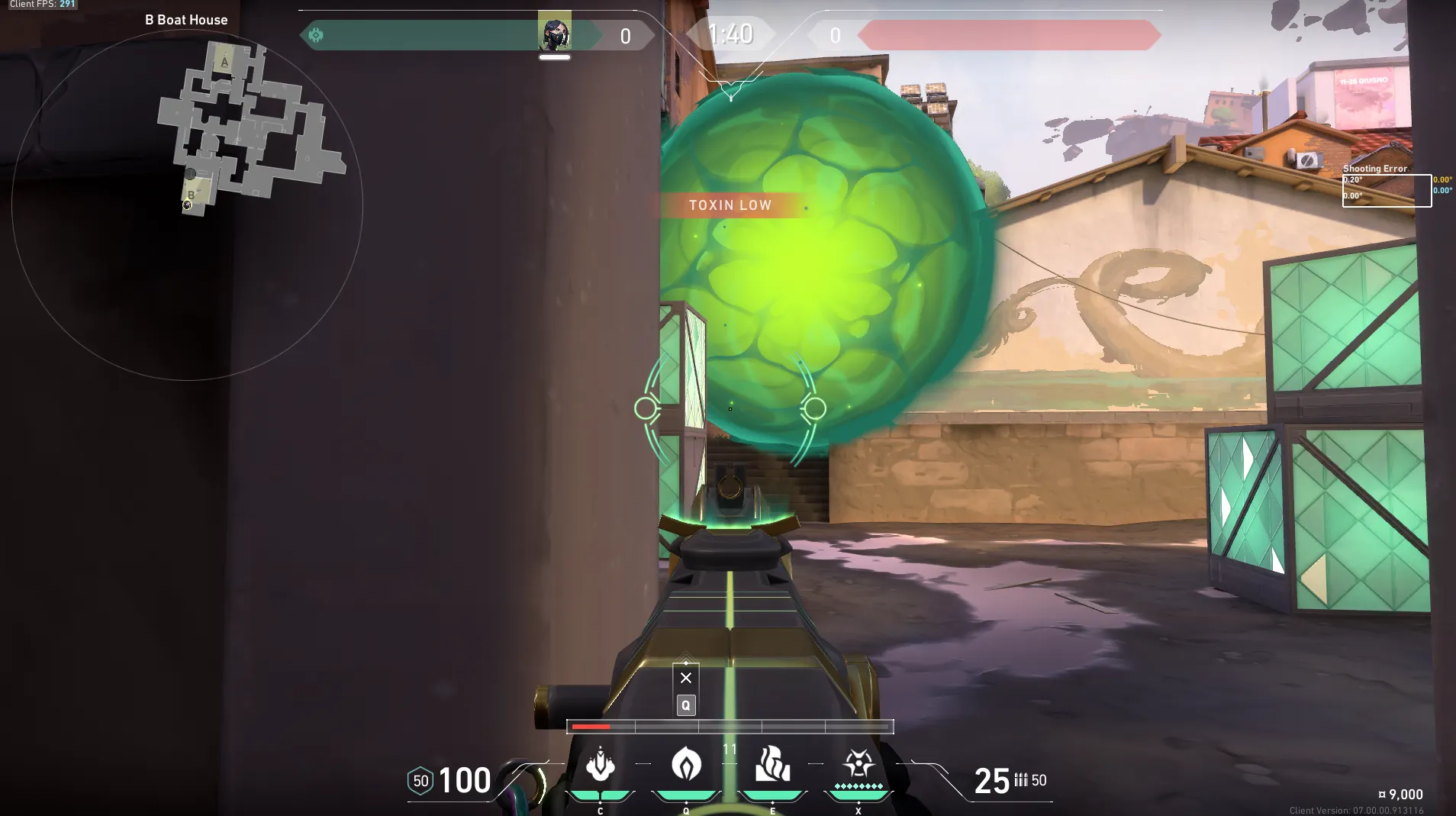 Viper Poison Cloud on Ascent Defense Site B — step 5 of 6: Aim — line up the shot