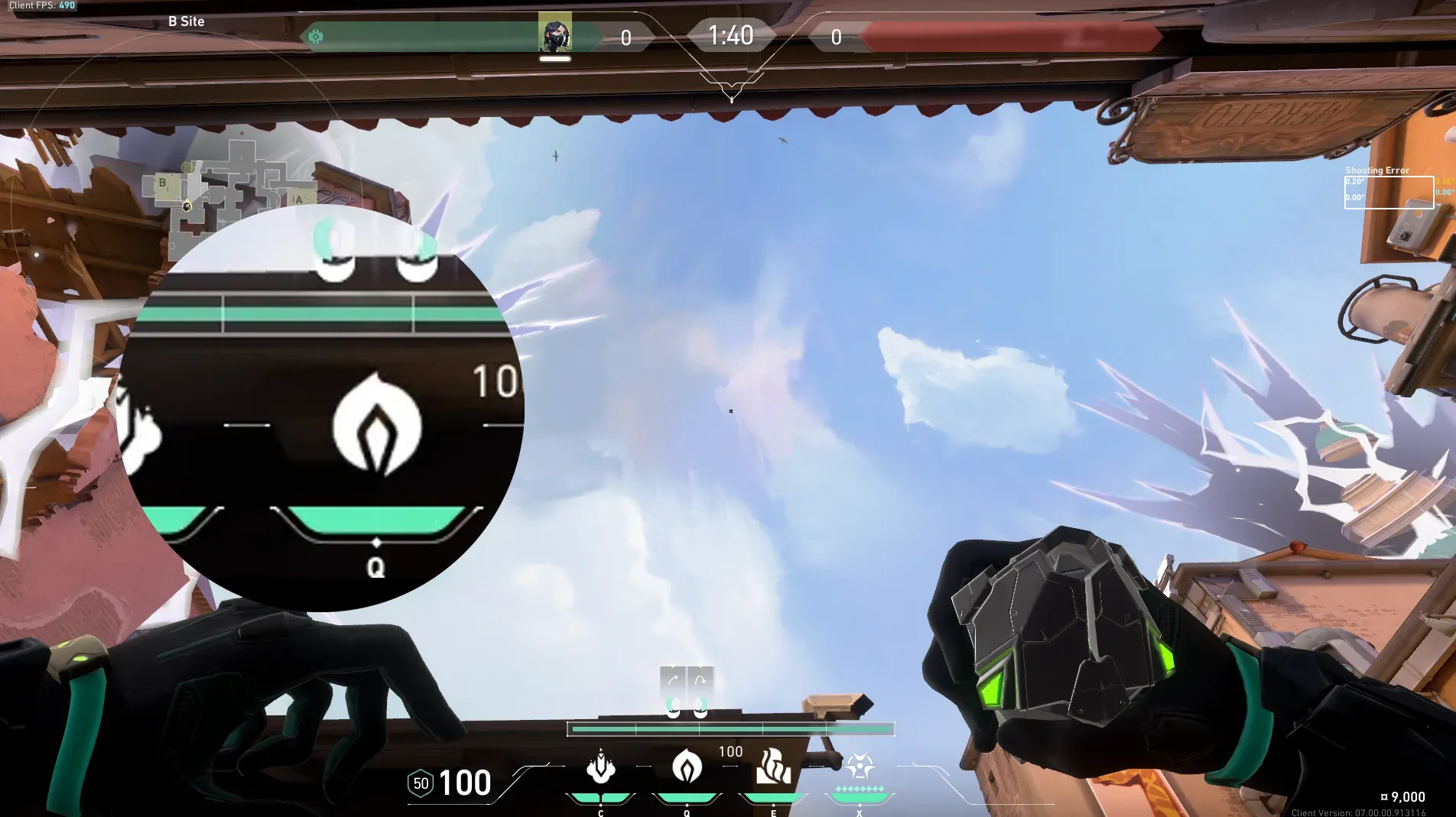 Viper Poison Cloud on Ascent Defense Site A — step 3 of 7: Aim — line up the shot