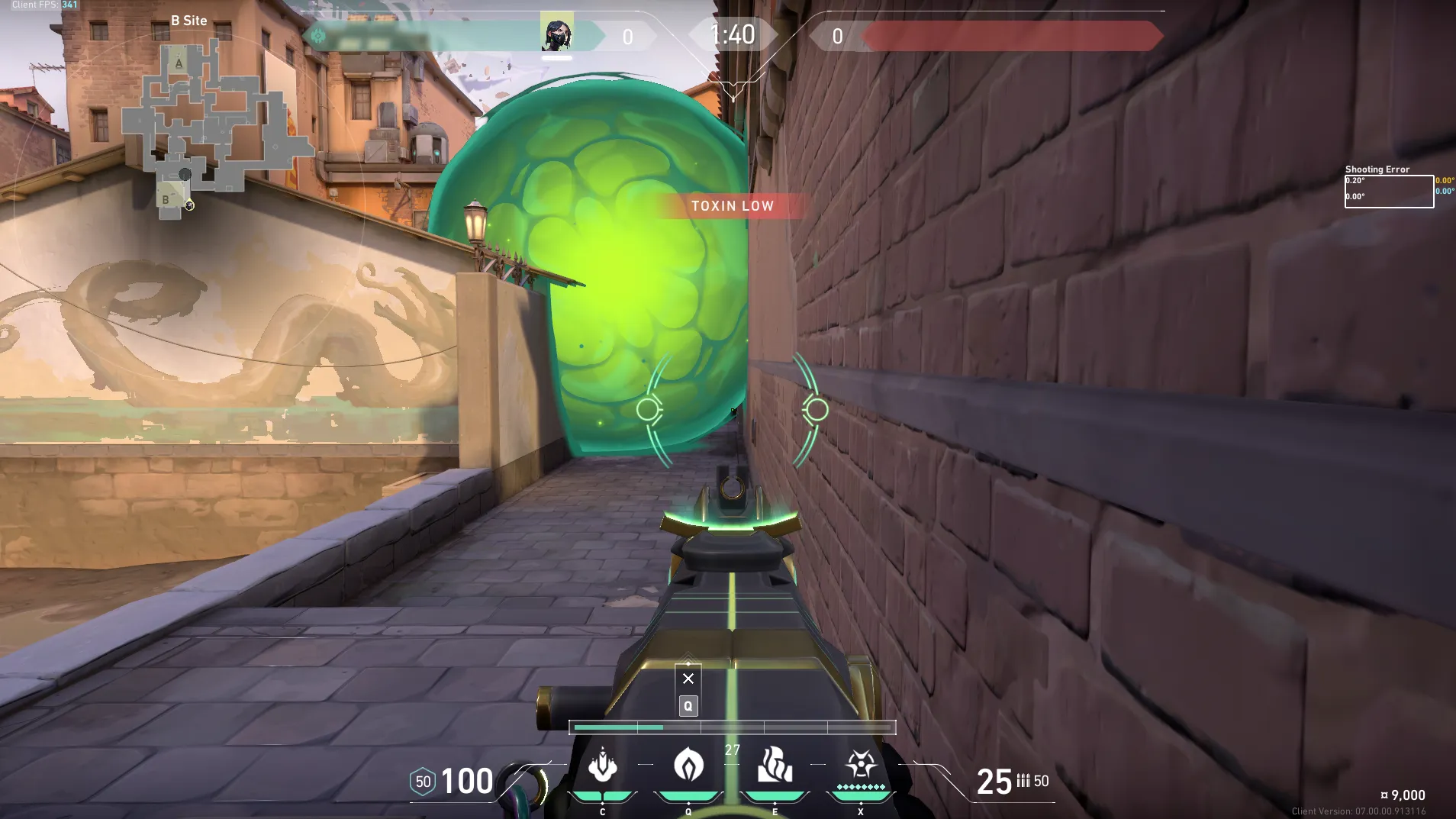 Viper Poison Cloud on Ascent Defense Site A — step 6 of 7: Aim — line up the shot