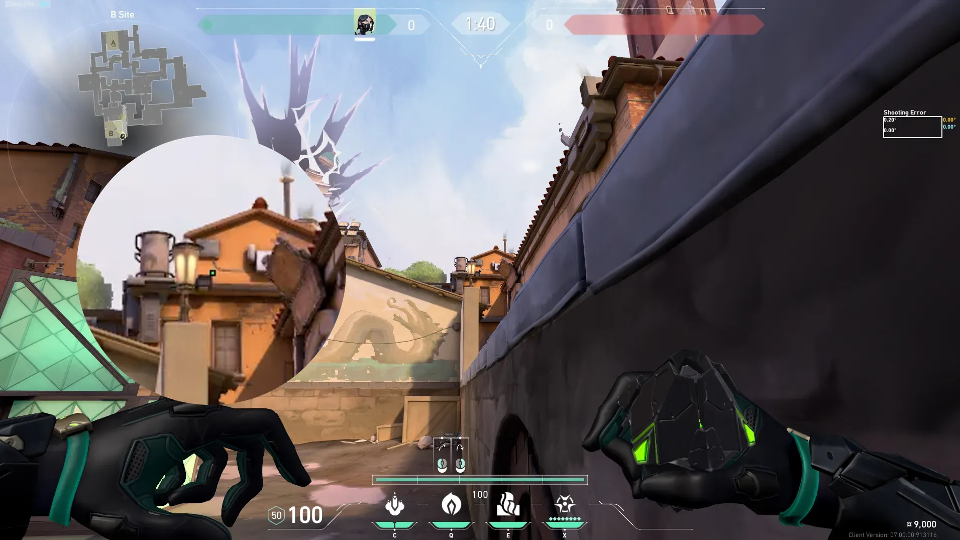 Viper Poison Cloud on Ascent Defense Site B — step 2 of 5: Aim — line up the shot