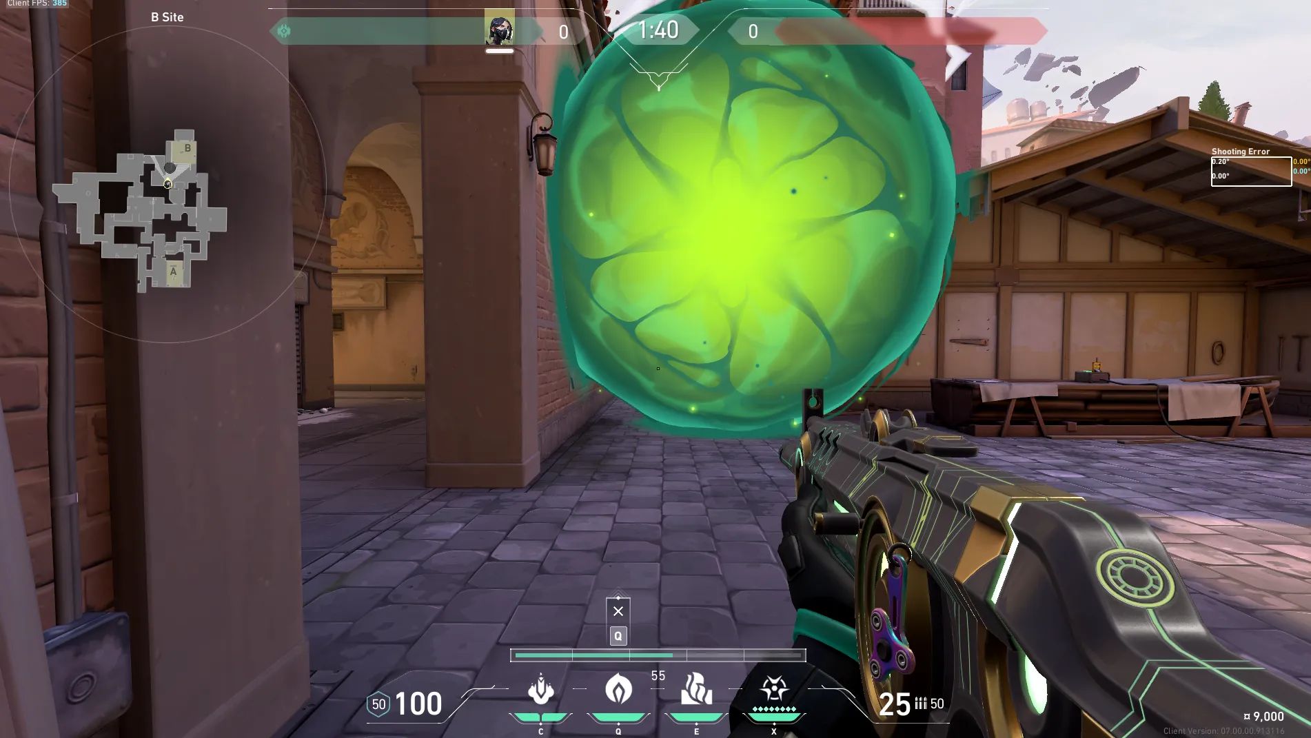Viper Poison Cloud on Ascent Defense Site B — step 3 of 5: Aim — line up the shot