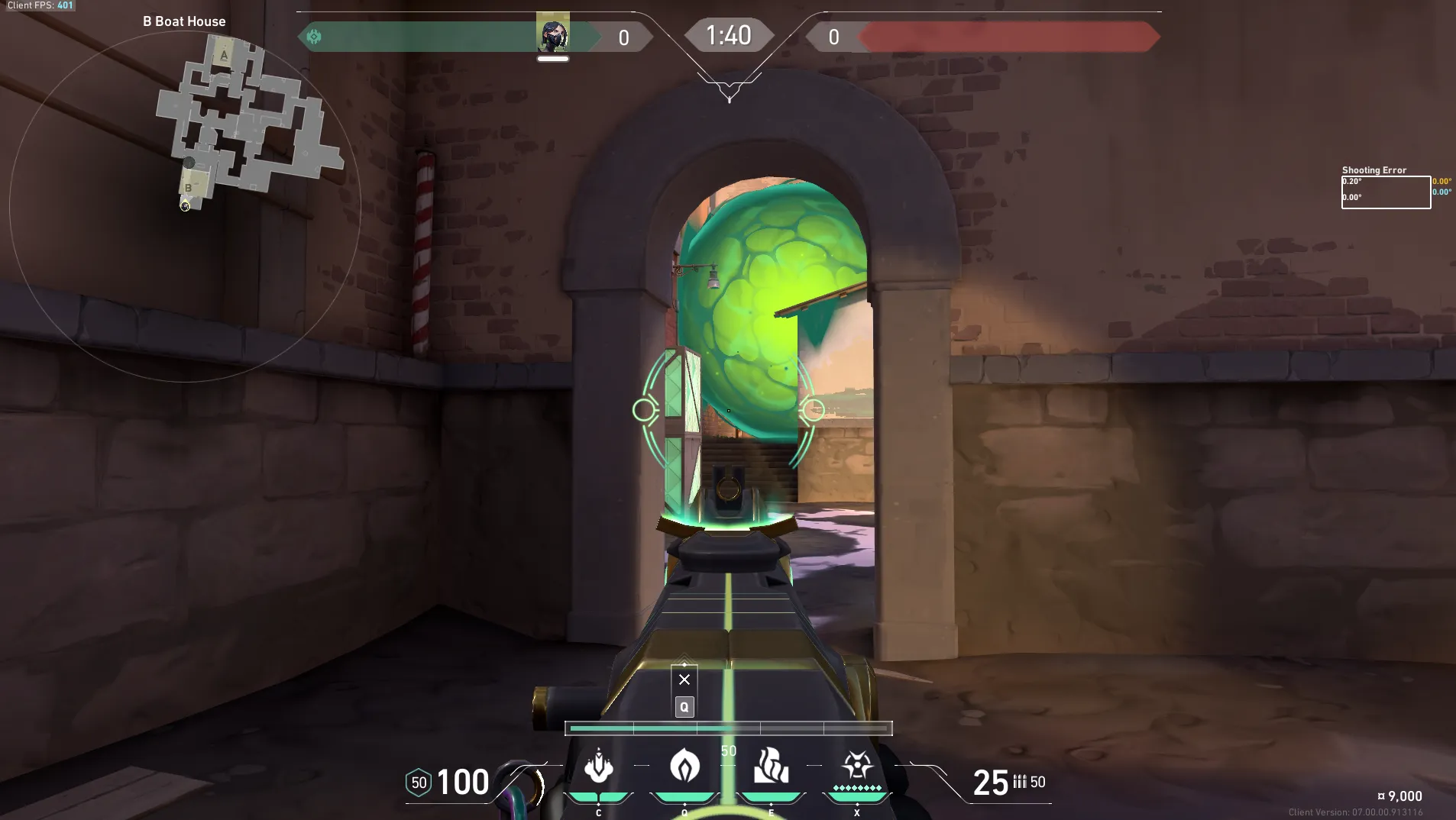 Viper Poison Cloud on Ascent Defense Site B — step 5 of 6: Aim — line up the shot