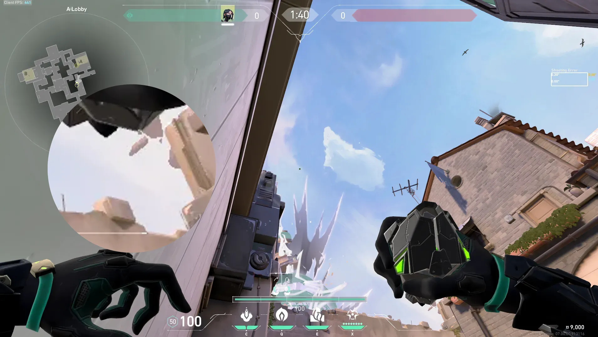 Viper Poison Cloud on Ascent Attack Site A — step 2 of 3: Aim — line up the shot