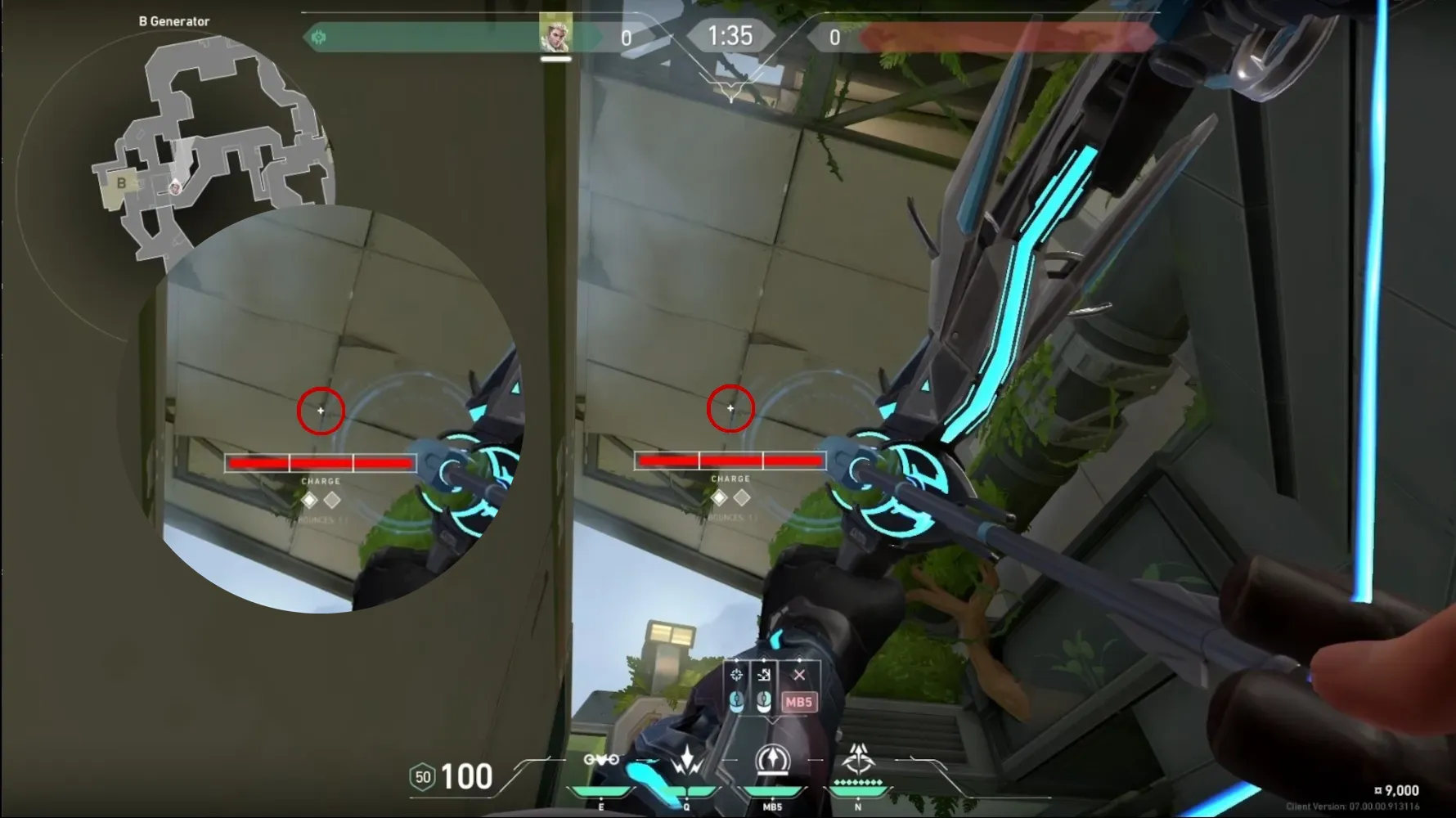 Sova Recon Bolt on Fracture Defense Site B — step 2 of 3: Aim — line up the shot