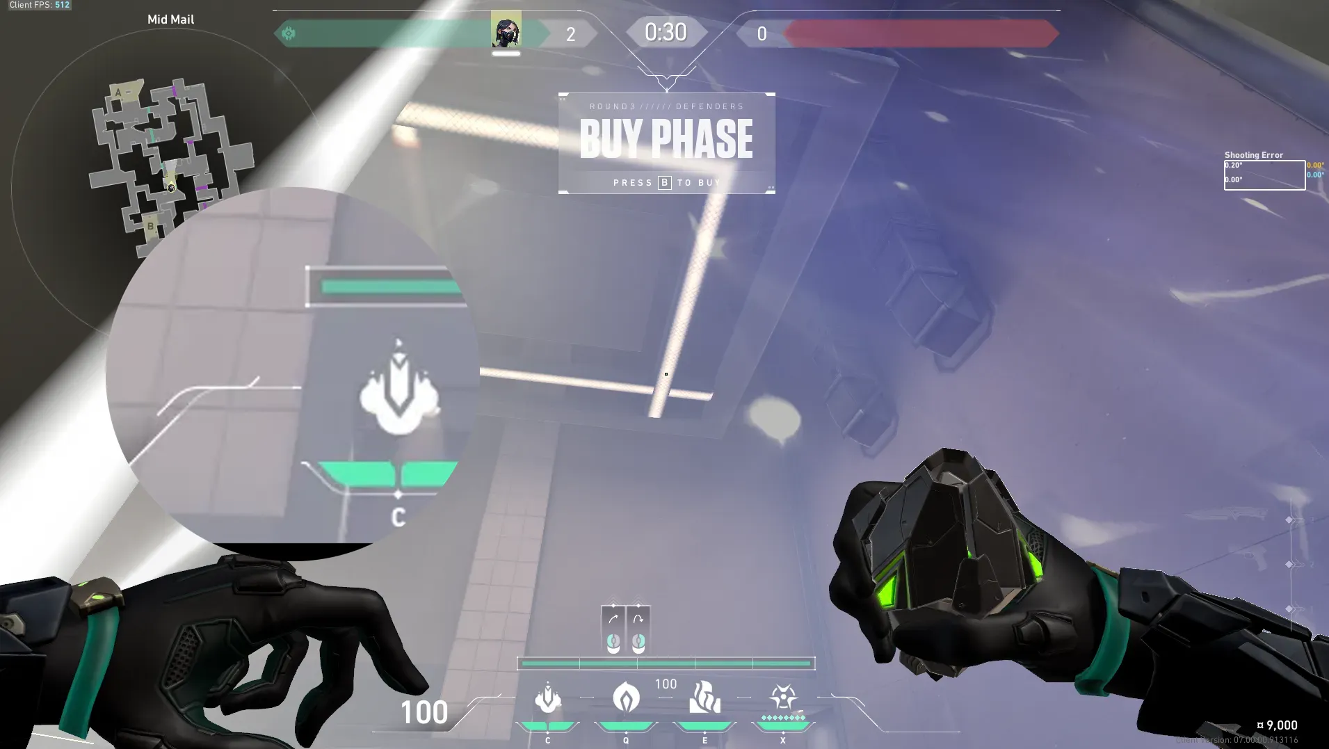 Viper Poison Cloud on Split Defense Mid — step 2 of 5: Aim — line up the shot