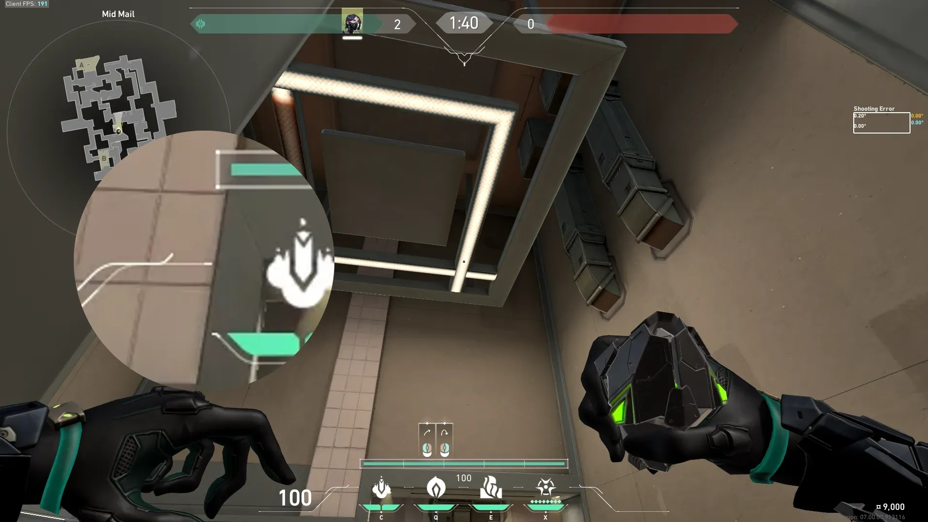 Viper Poison Cloud on Split Defense Mid — step 3 of 5: Aim — line up the shot