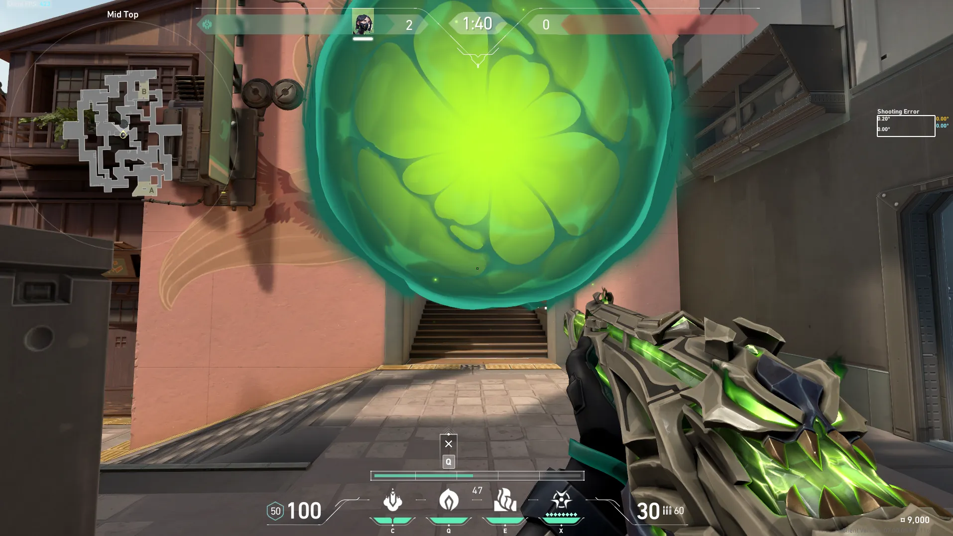 Viper Poison Cloud on Split Defense Mid — step 4 of 5: Aim — line up the shot
