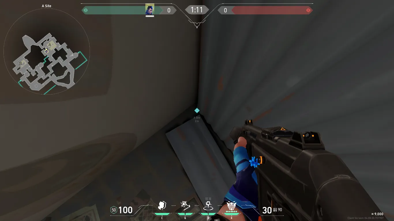 Yoru Blindside on Bind Defense Site A — step 1 of 2: Position — where to stand