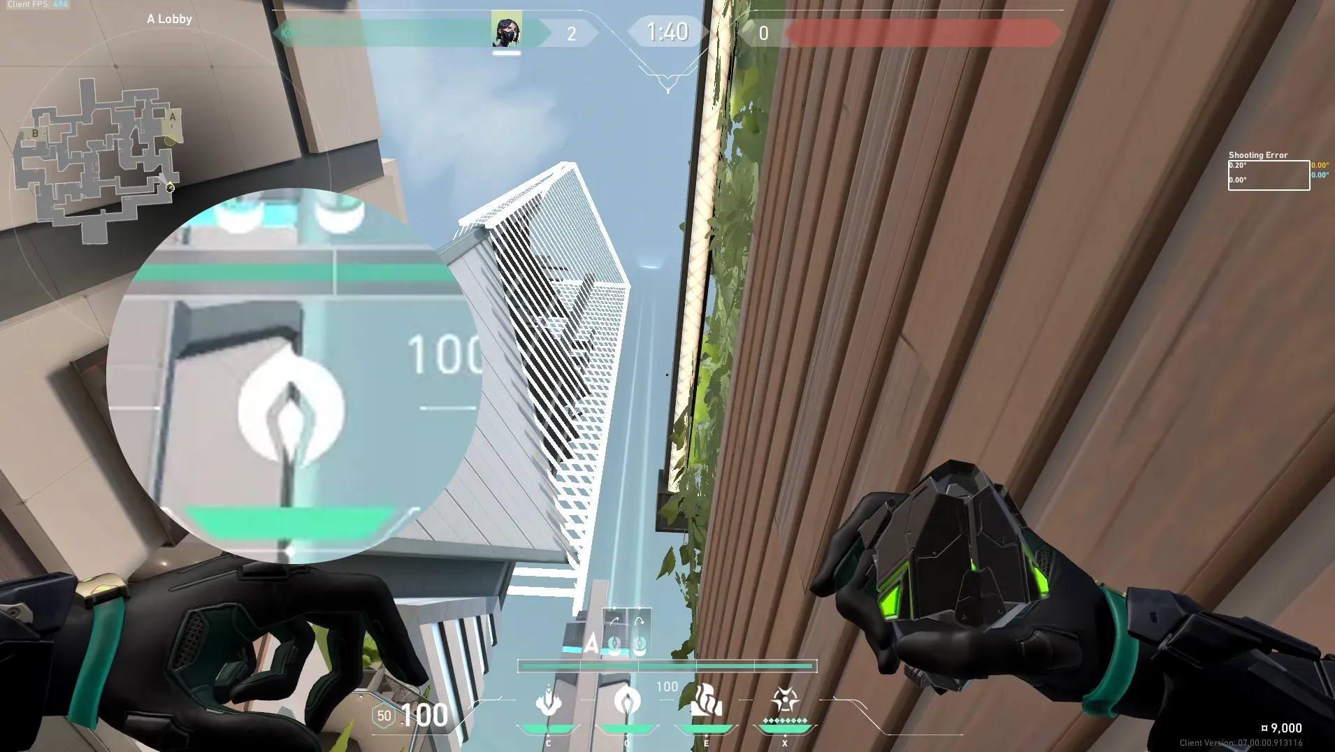 Viper Poison Cloud on Split Attack Site A — step 2 of 3: Aim — line up the shot