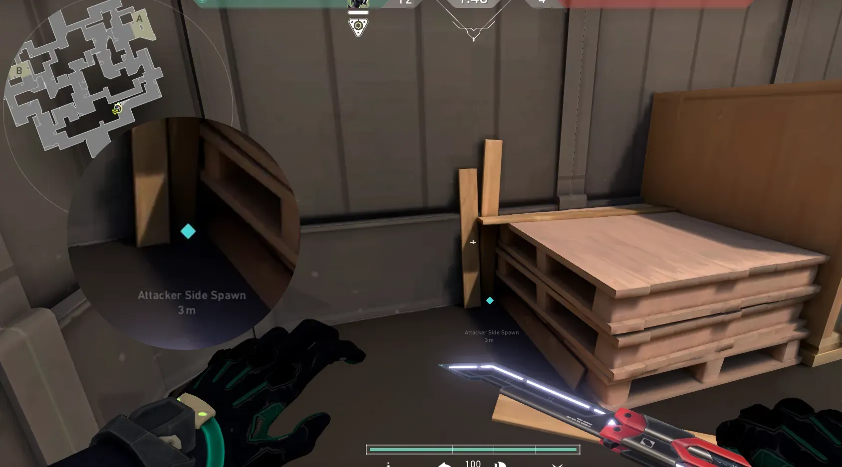 Viper Toxic Screen on Split Attack Site A — step 1 of 3: Position — where to stand