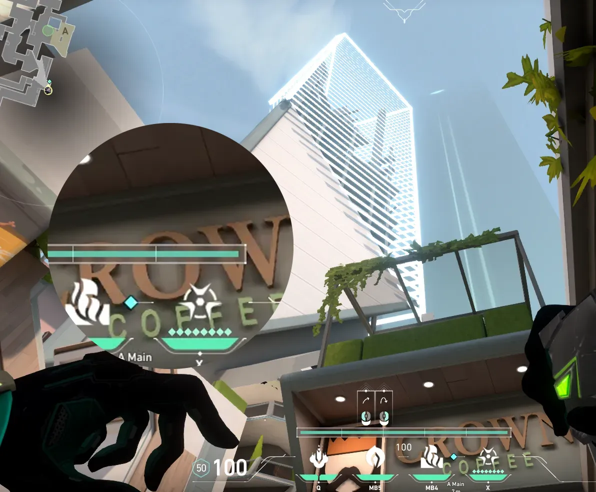 Viper Poison Cloud on Split Attack Site A — step 2 of 3: Aim — line up the shot