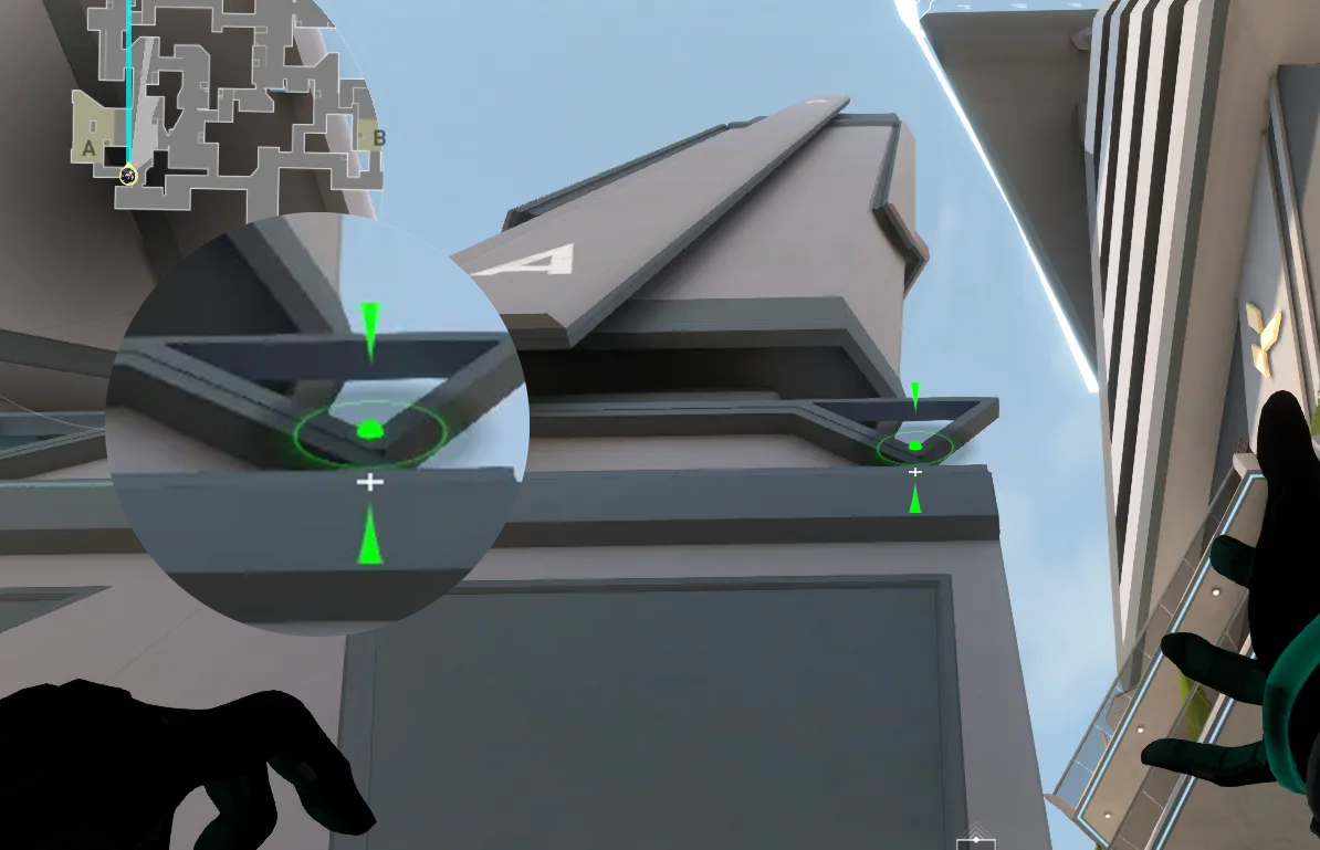 Viper Toxic Screen on Split Defense Site A — step 2 of 3: Aim — line up the shot
