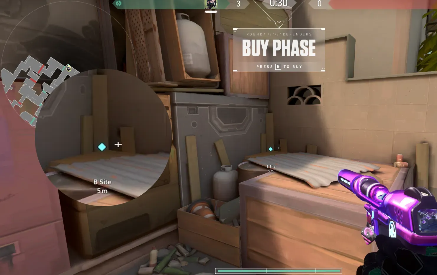 Viper Poison Cloud on Split Defense Site B — step 1 of 3: Position — where to stand
