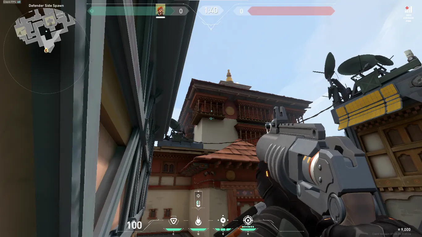 Brimstone Incendiary on Haven Attack Site B — step 2 of 4: Aim — line up the shot