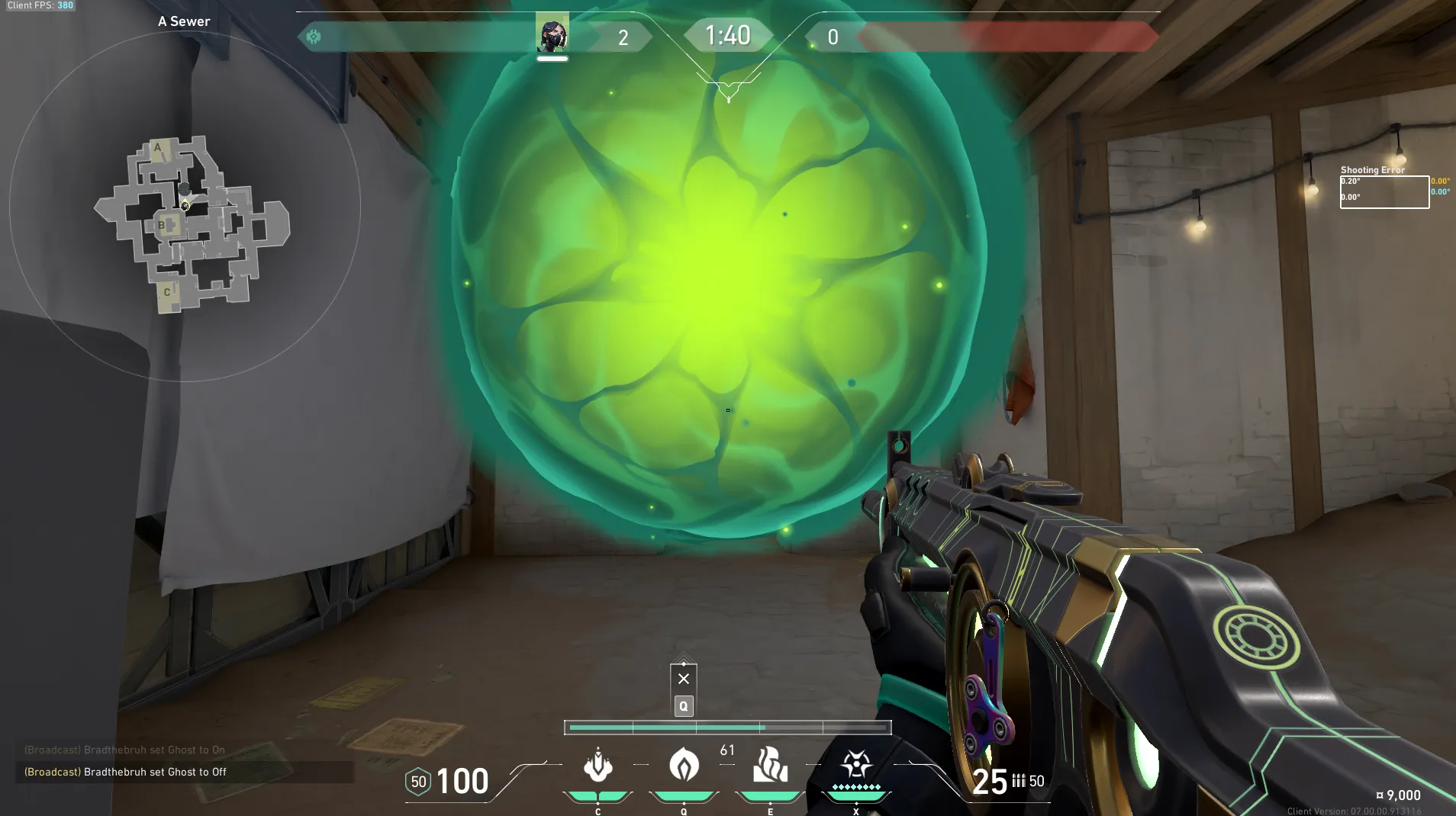 Viper Poison Cloud on Haven Attack Site A — step 3 of 4: Aim — line up the shot