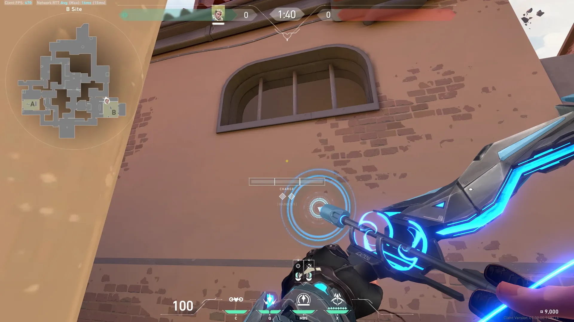 Sova Recon Bolt on Ascent Defense Site B — step 2 of 3: Aim — line up the shot