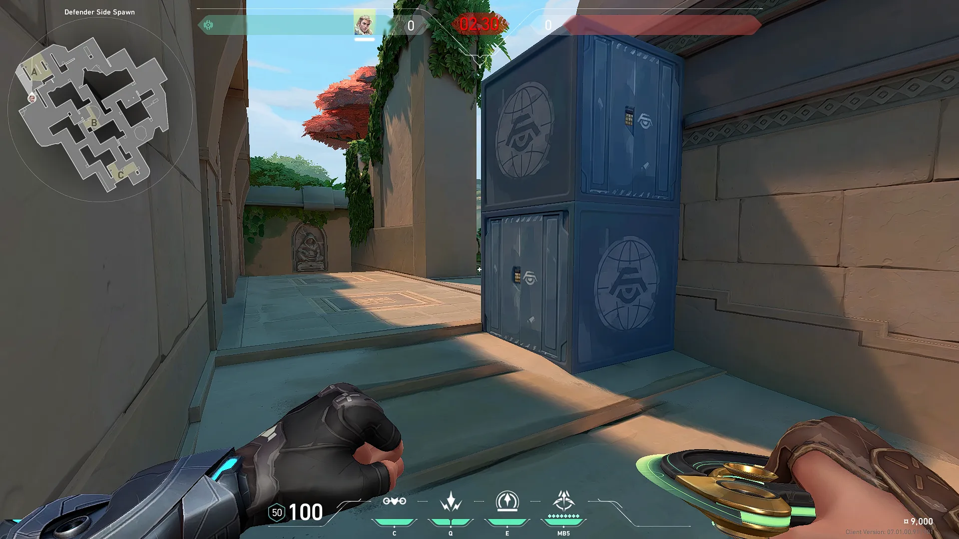 Sova Recon Bolt on Lotus Defense Site A — step 2 of 3: Aim — line up the shot