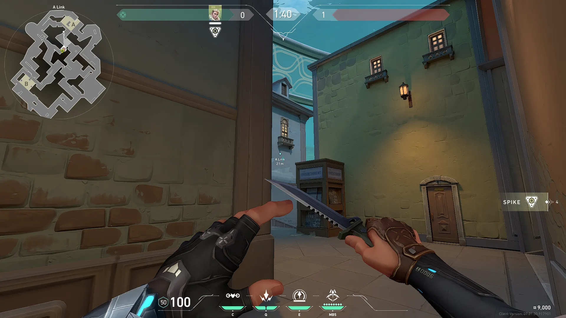 Sova Recon Bolt on Pearl Defense Site A — step 2 of 3: Aim — line up the shot