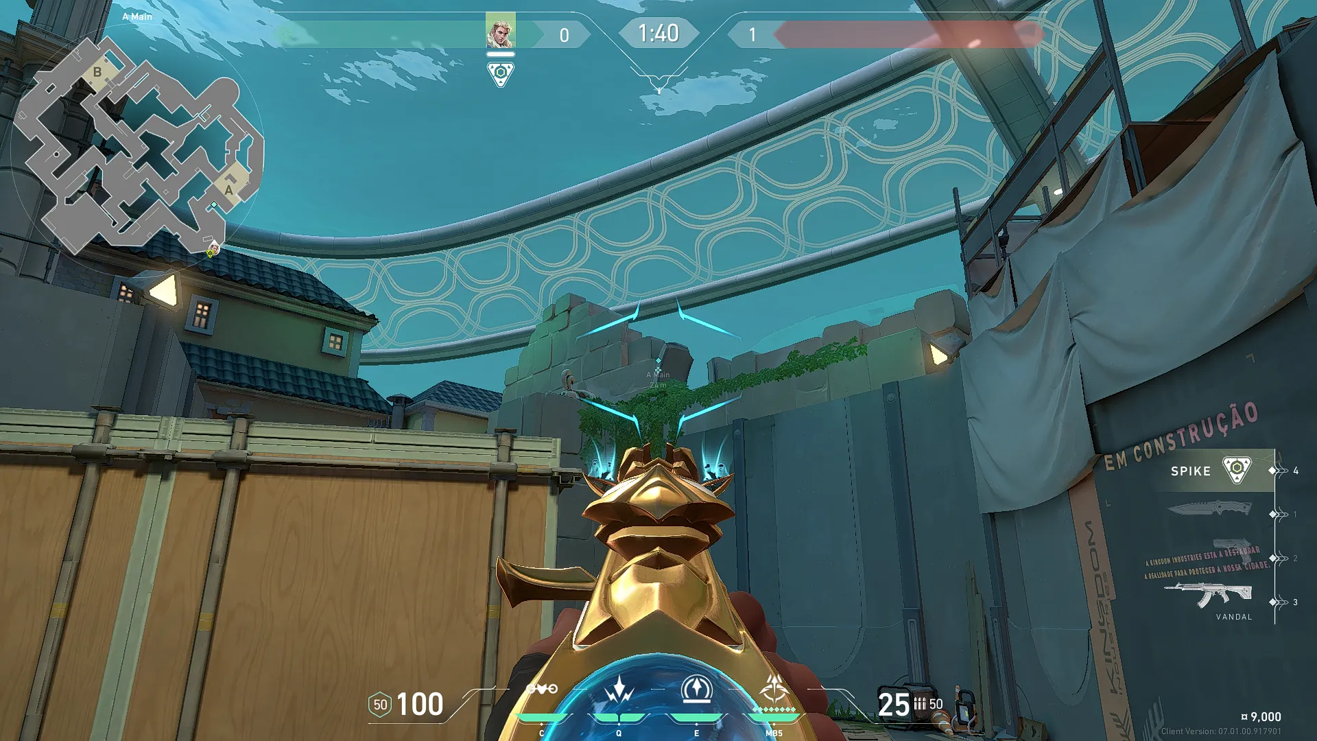 Sova Recon Bolt on Pearl Attack Site A — step 2 of 4: Aim — line up the shot