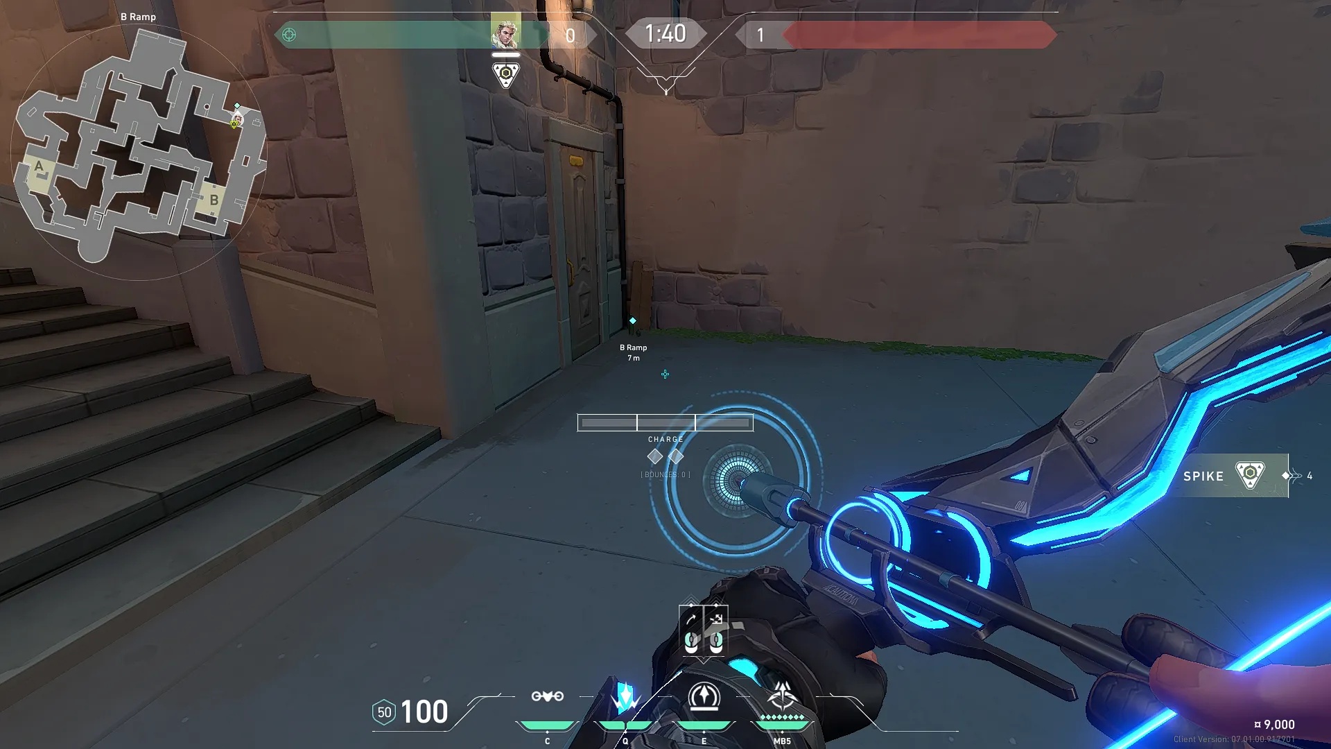 Sova Recon Bolt on Pearl Attack Site B — step 1 of 4: Position — where to stand