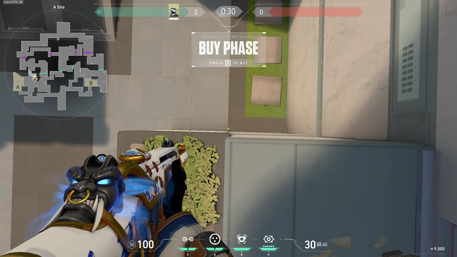 Cypher Spycam on Split Defense Site A — step 1 of 4: Position — where to stand
