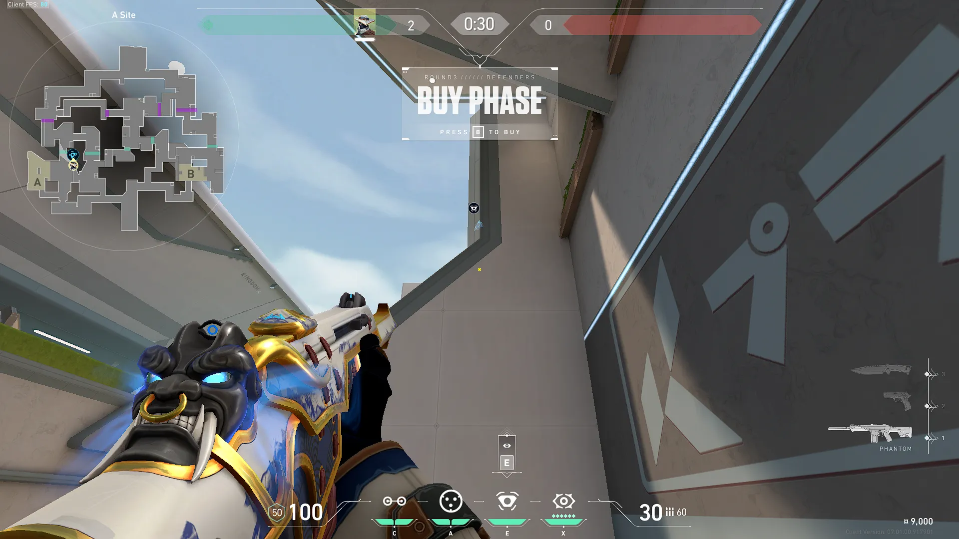 Cypher Spycam on Split Defense Site A — step 3 of 4: Aim — line up the shot