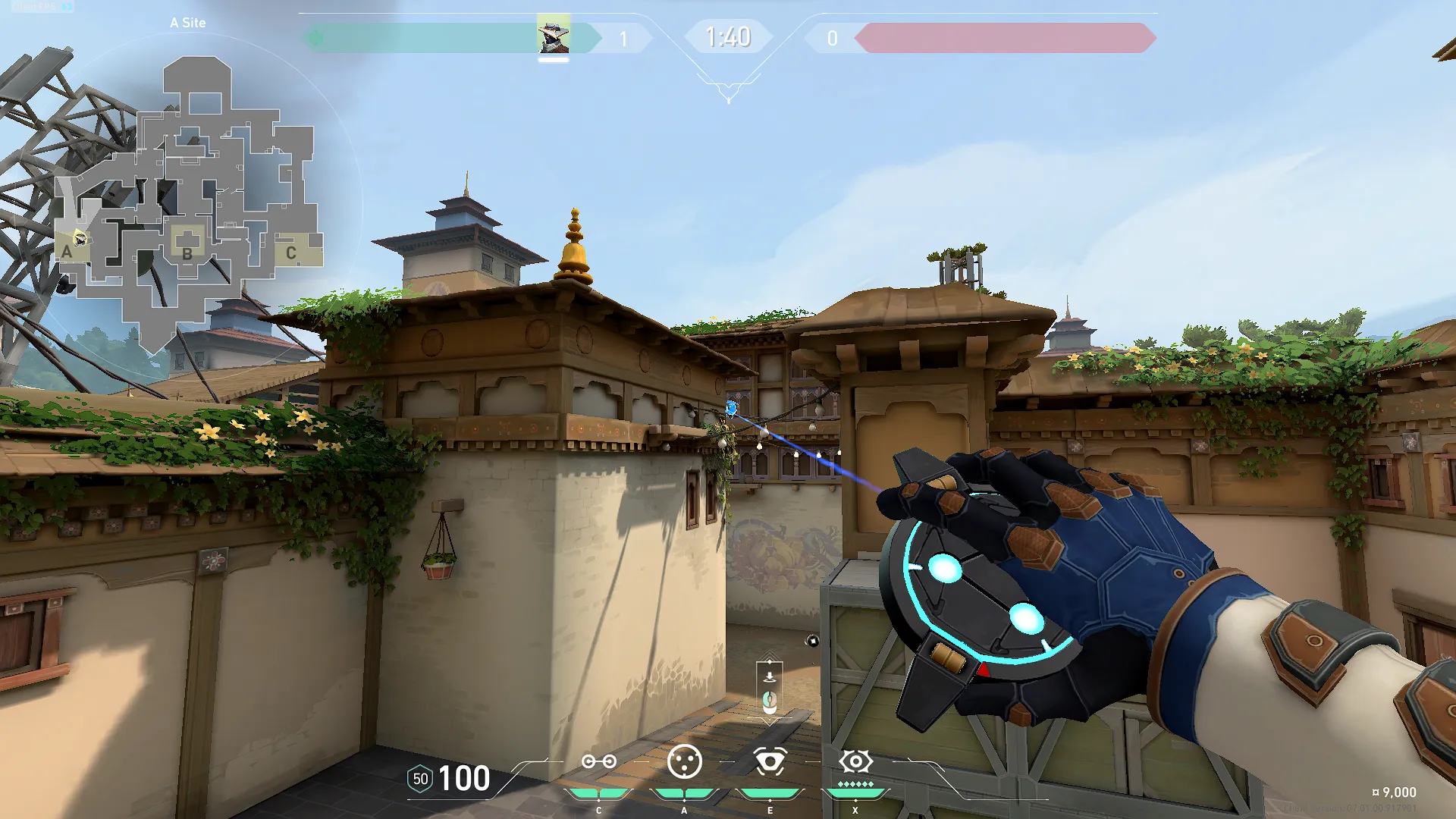 Cypher Spycam on Haven Defense Site A — step 2 of 3: Aim — line up the shot