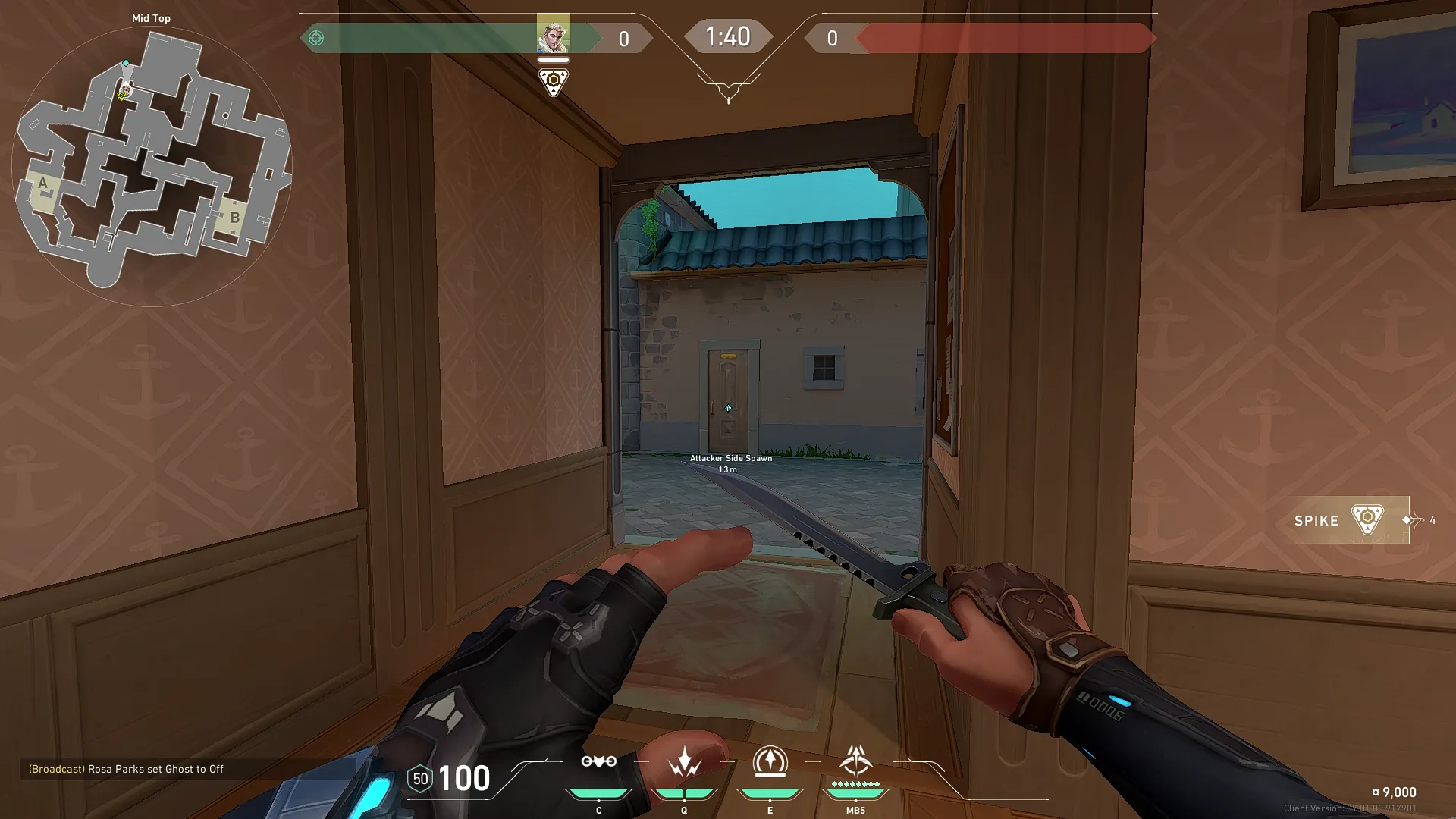 Sova Recon Bolt on Pearl Attack Site A — step 1 of 5: Position — where to stand