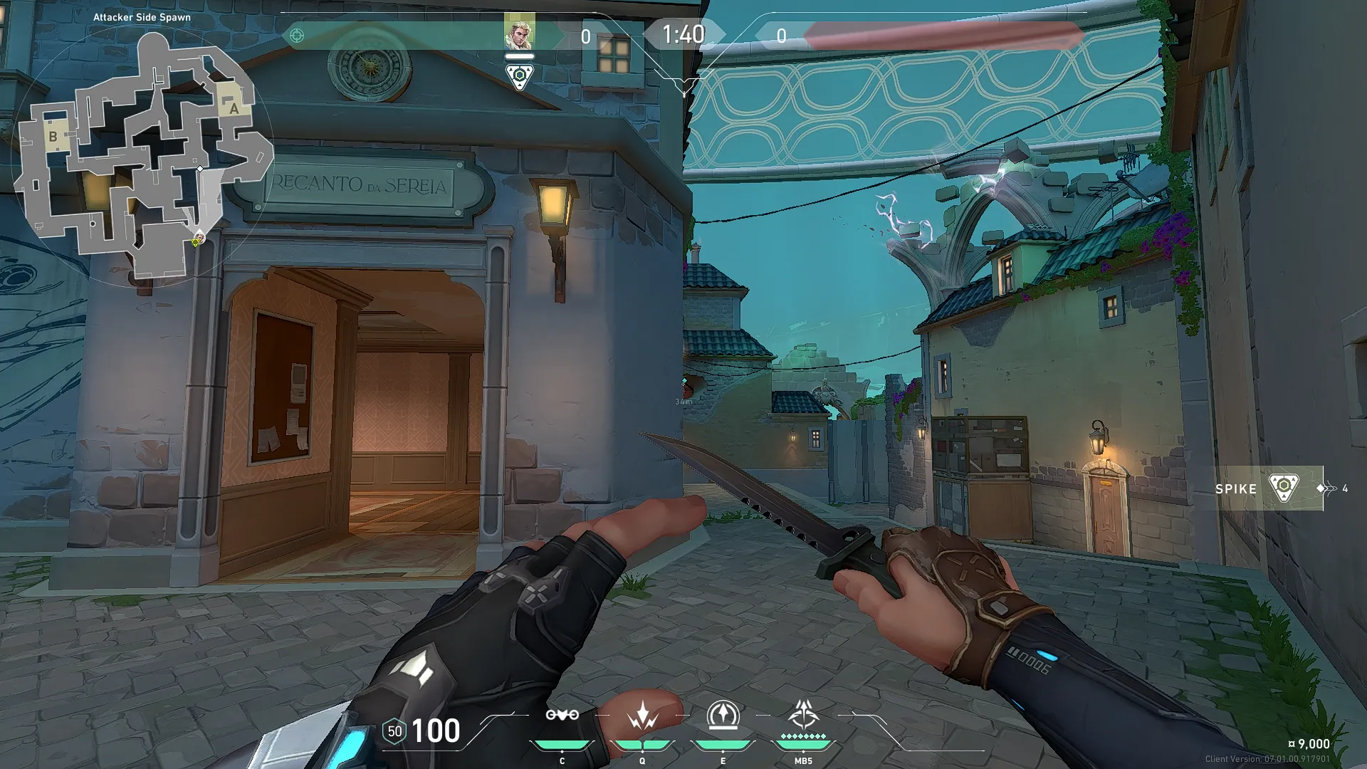 Sova Recon Bolt on Pearl Attack Site A — step 3 of 5: Aim — line up the shot