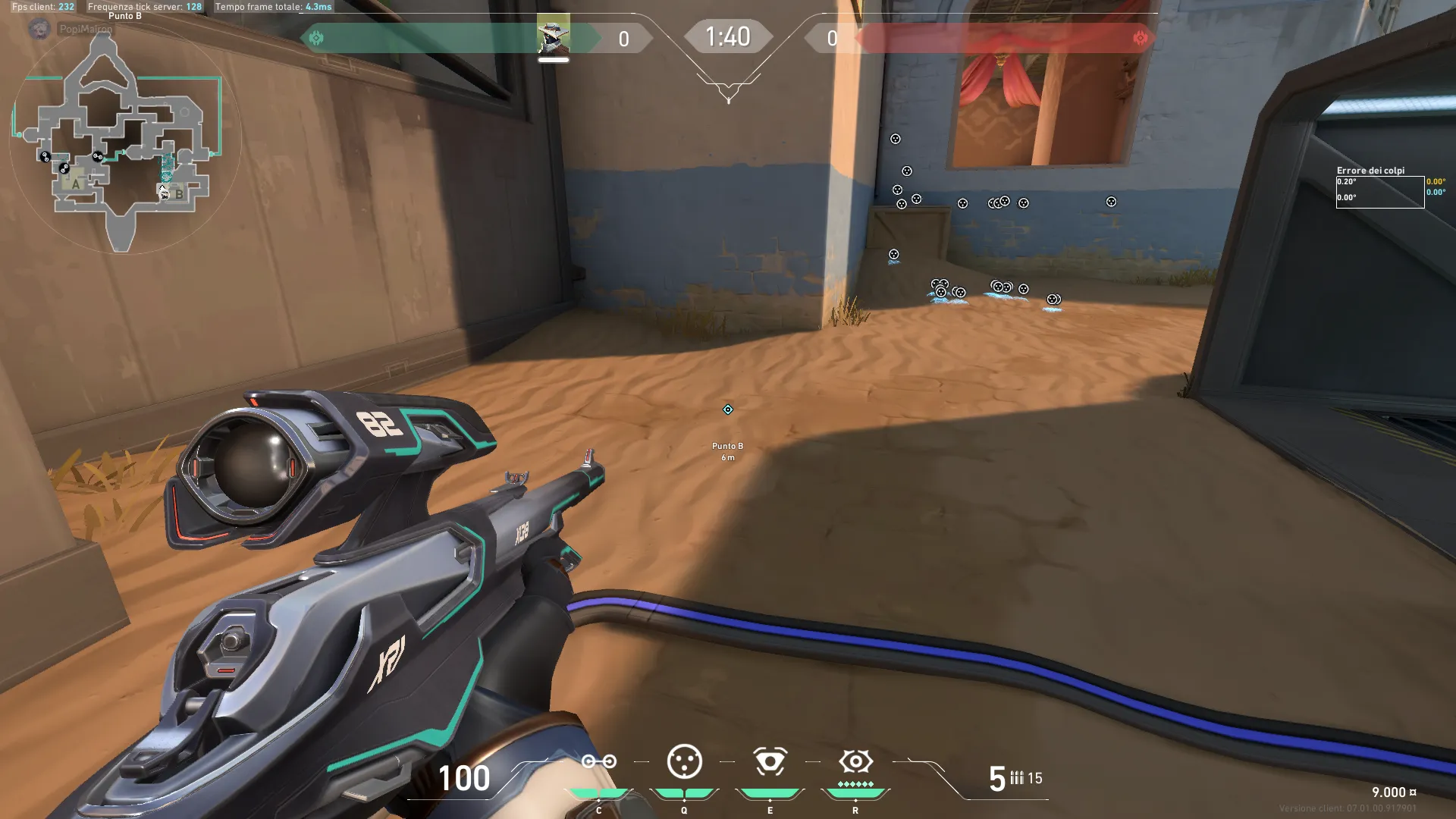 Cypher Cyber Cage on Bind Defense Site B — step 1 of 5: Position — where to stand