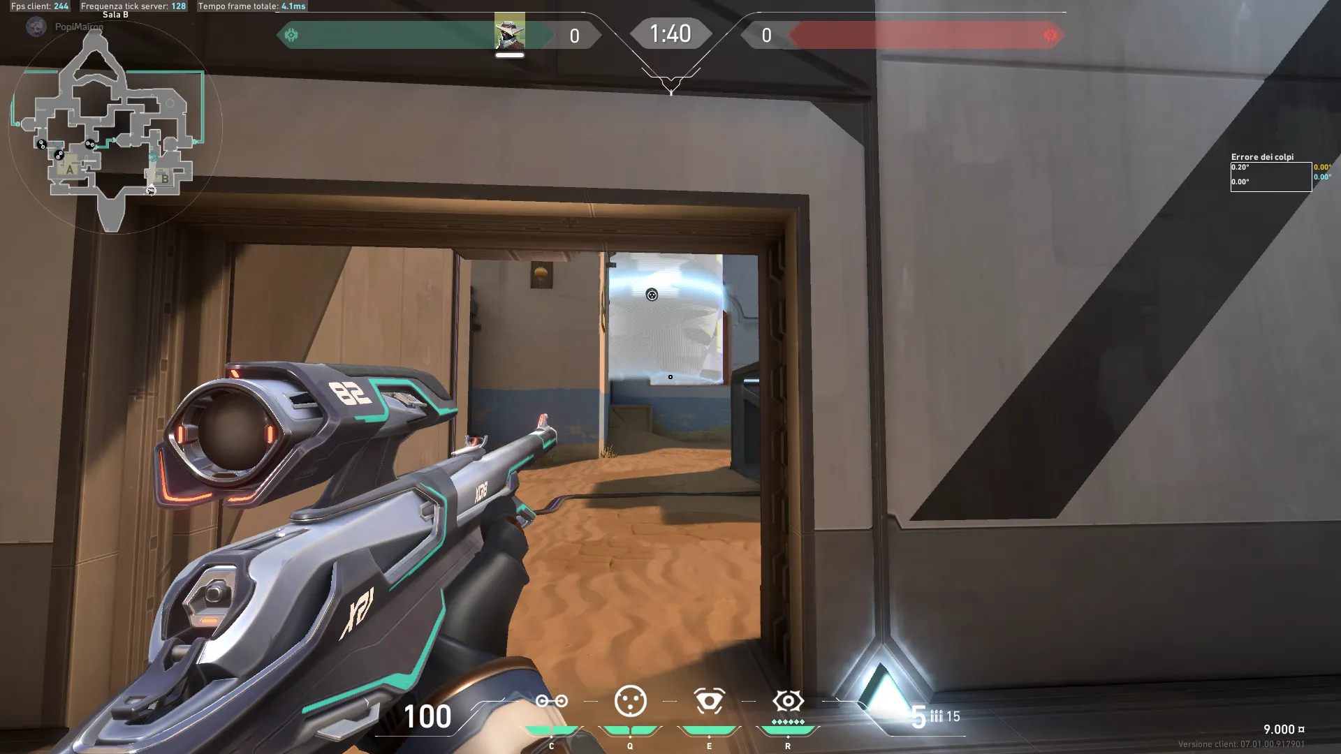 Cypher Cyber Cage on Bind Defense Site B — step 4 of 5: Aim — line up the shot