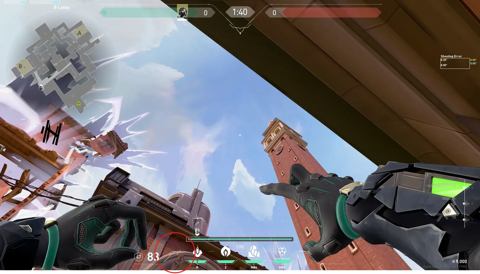 Viper Snake Bite on Ascent Attack Site B — step 2 of 3: Aim — line up the shot