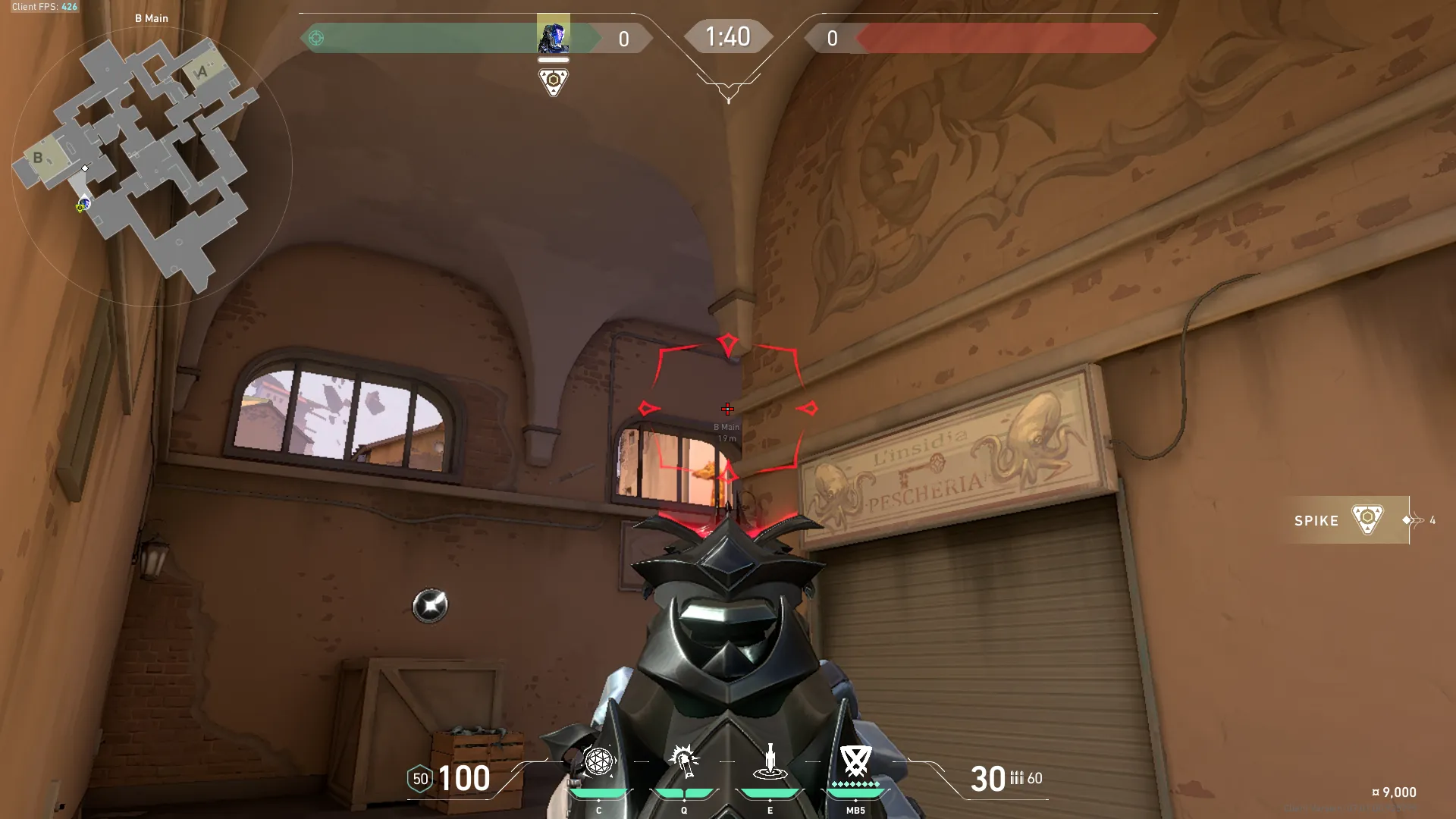 KAY/O Flash_Drive on Ascent Attack Site B — step 2 of 3: Aim — line up the shot