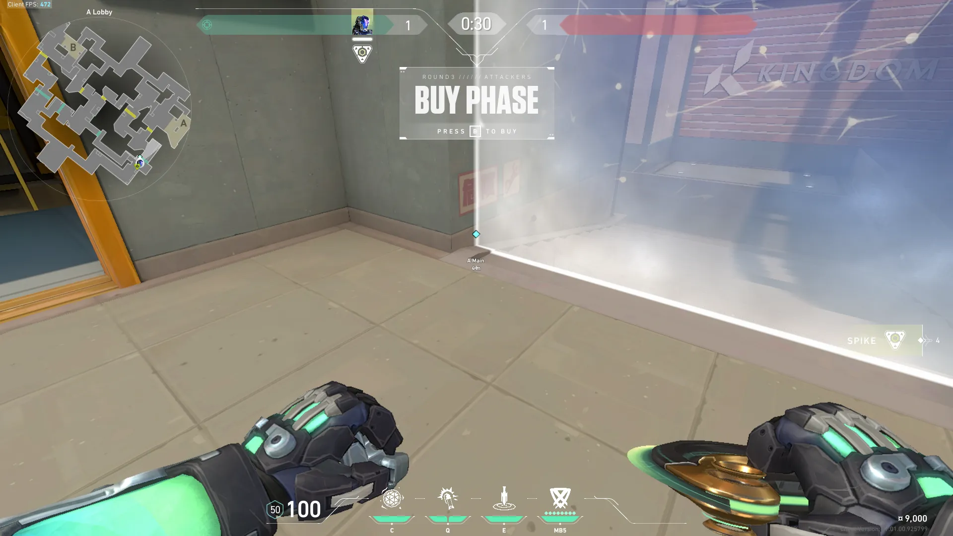 KAY/O Flash_Drive on Split Attack Site A — step 1 of 3: Position — where to stand