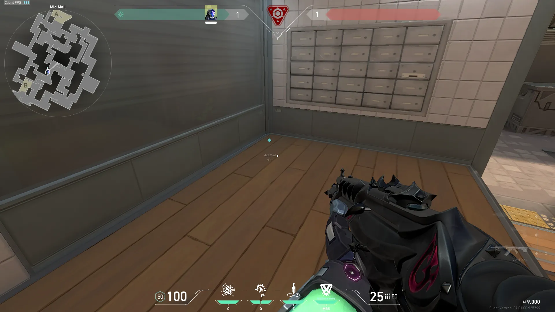 KAY/O Flash_Drive on Split Defense Site B — step 1 of 3: Position — where to stand