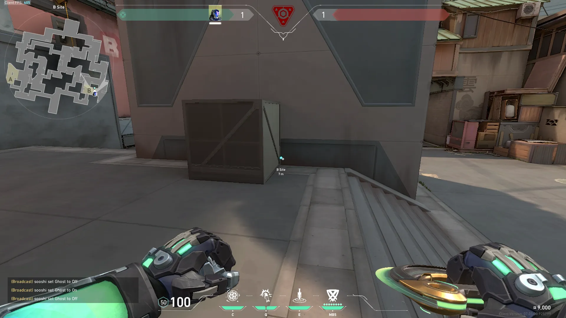 KAY/O Flash_Drive on Split Defense Site B — step 1 of 3: Position — where to stand