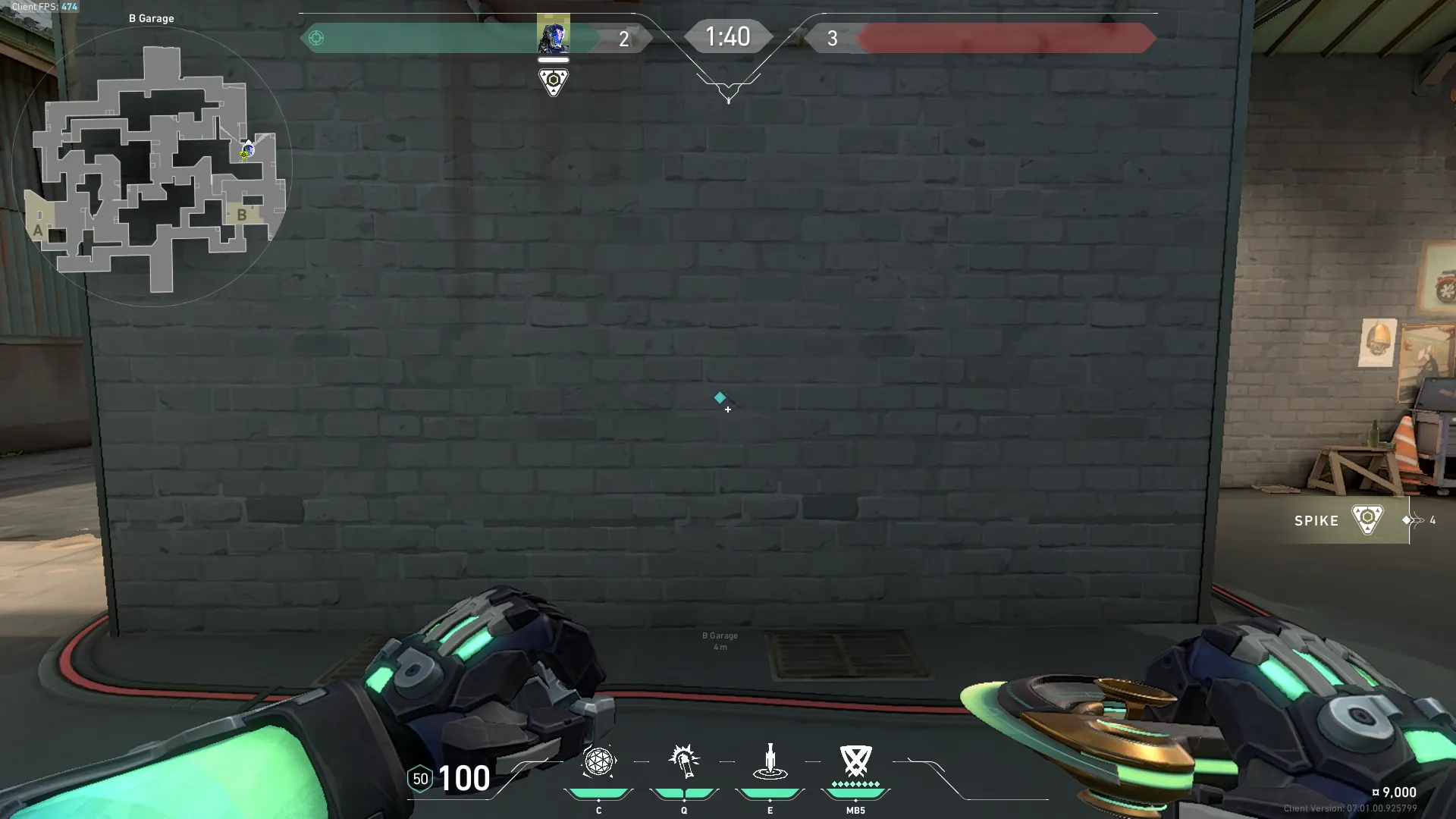 KAY/O Frag_Ment on Split Attack Site B — step 1 of 3: Position — where to stand