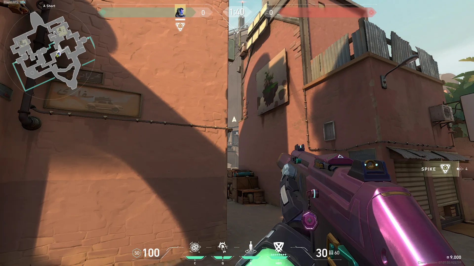 KAY/O Zero_Point on Bind Attack Site A — step 2 of 6: Aim — line up the shot