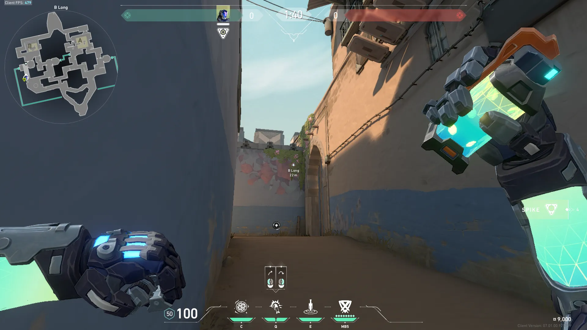 KAY/O Flash_Drive on Bind Attack Site B — step 2 of 3: Aim — line up the shot