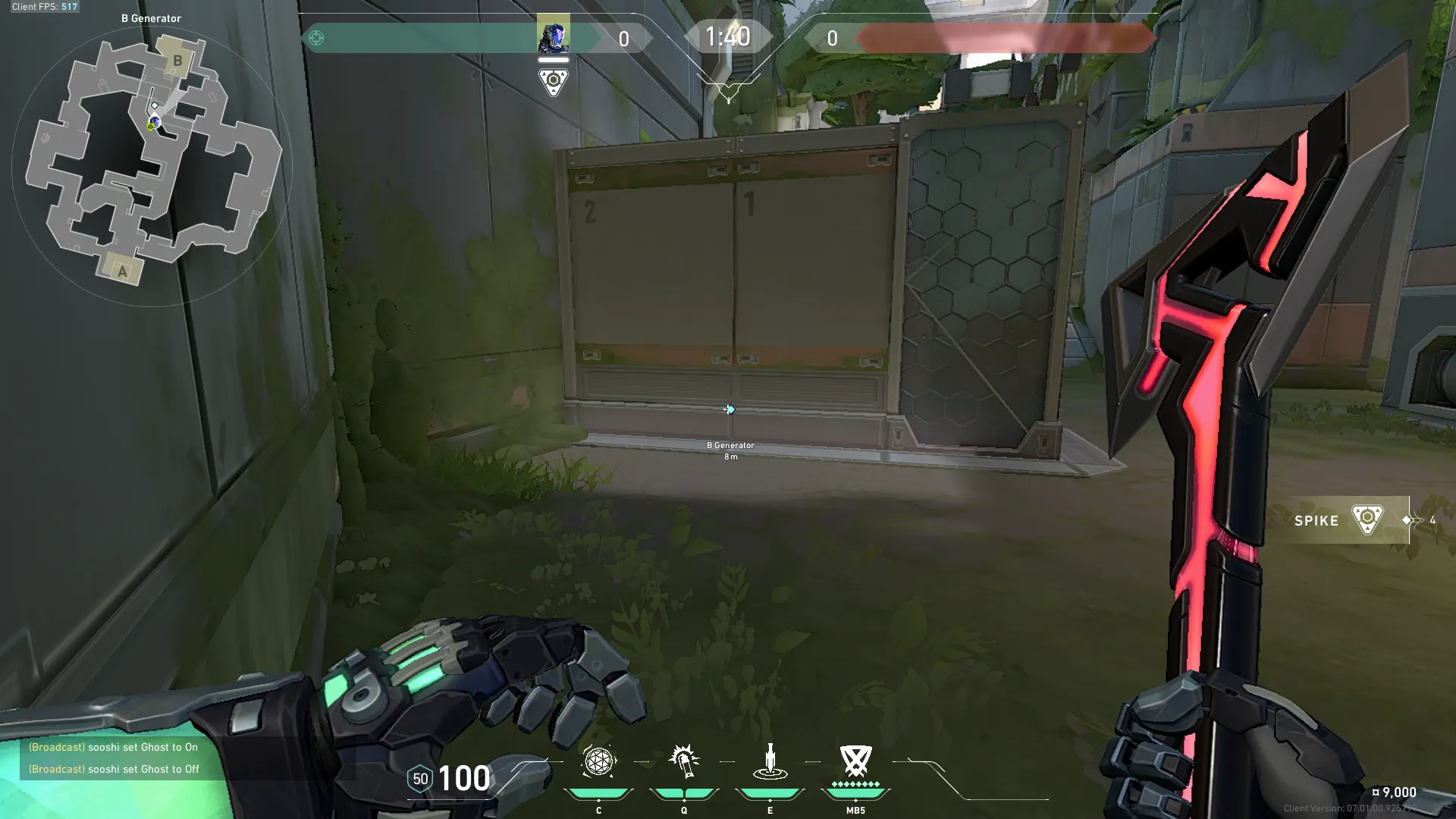 KAY/O Frag_Ment on Fracture Defense Site B — step 2 of 4: Aim — line up the shot